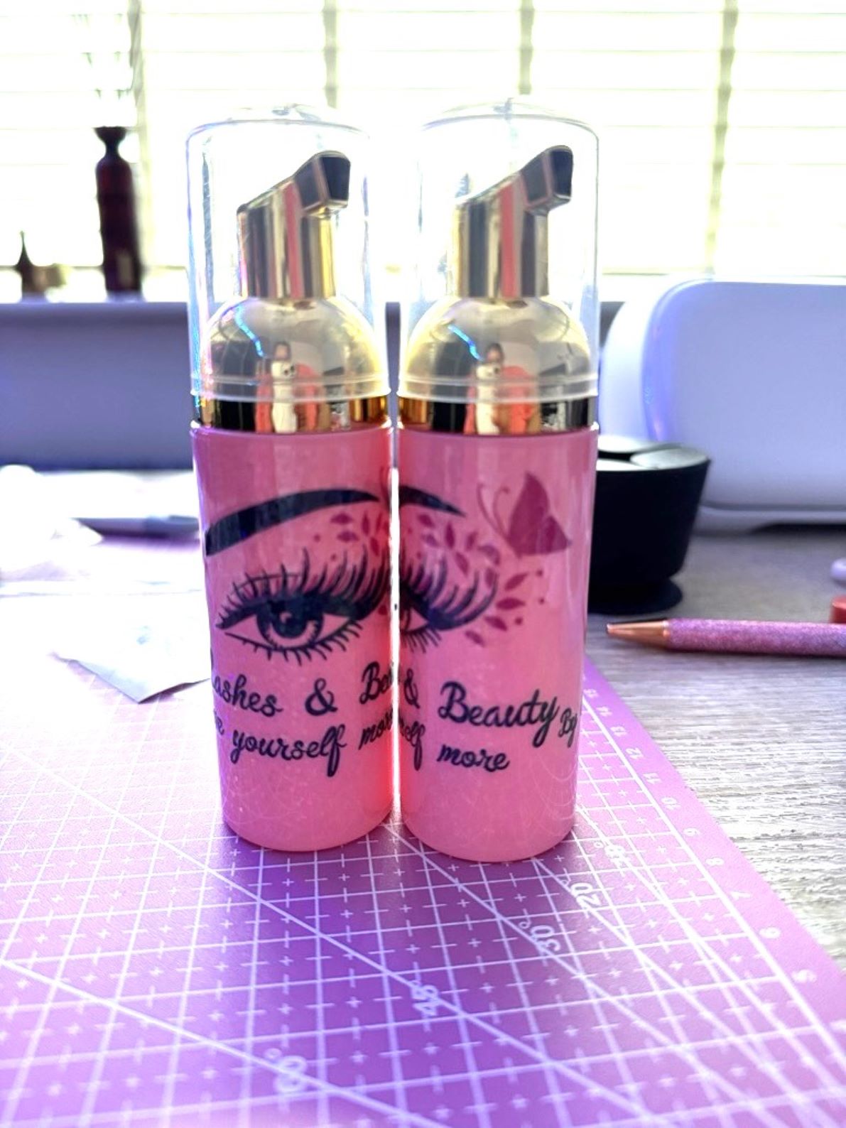 Packaging with company logo and text. Different options available